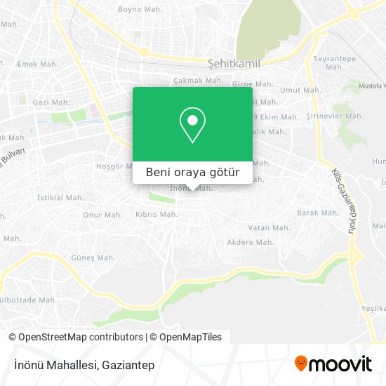 İnönü Mahallesi harita