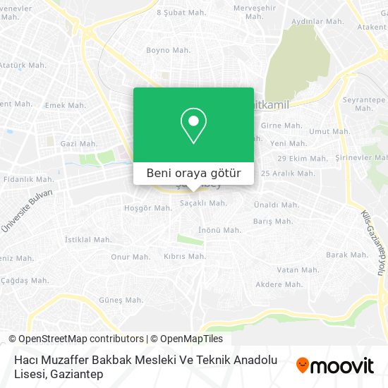 Hacı Muzaffer Bakbak Mesleki Ve Teknik Anadolu Lisesi harita