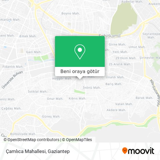 Çamlıca Mahallesi harita
