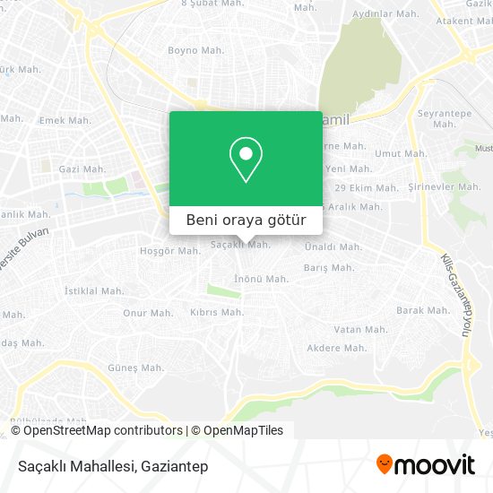 Saçaklı Mahallesi harita
