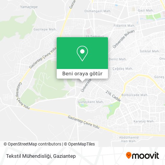 Tekstil Mühendisliği harita