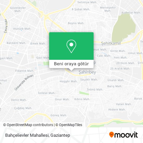 Bahçelievler Mahallesi harita