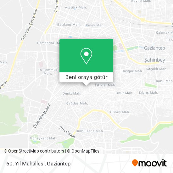 60. Yıl Mahallesi harita