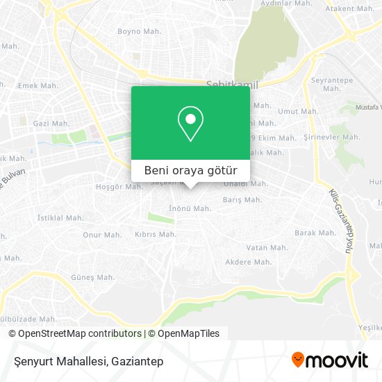 Şenyurt Mahallesi harita