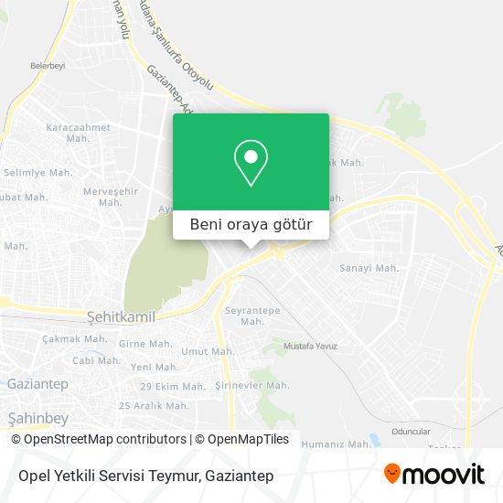 Opel Yetkili Servisi Teymur harita