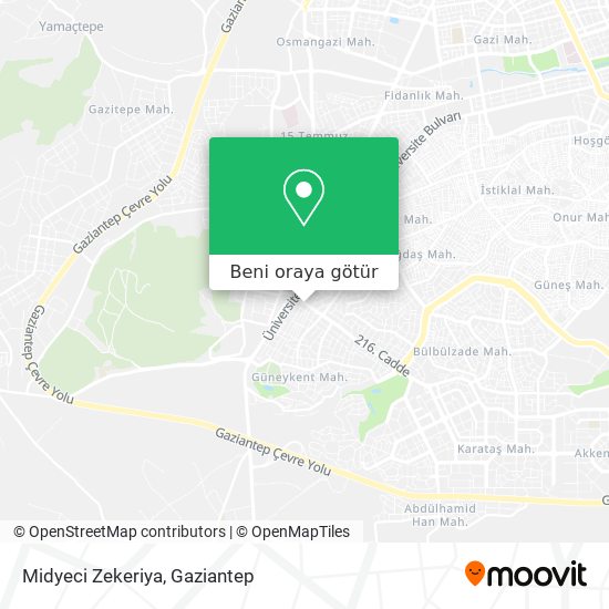 Midyeci Zekeriya harita