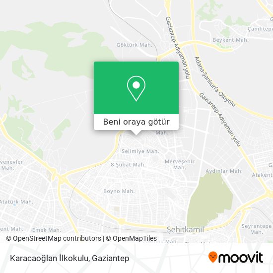 Karacaoğlan İlkokulu harita