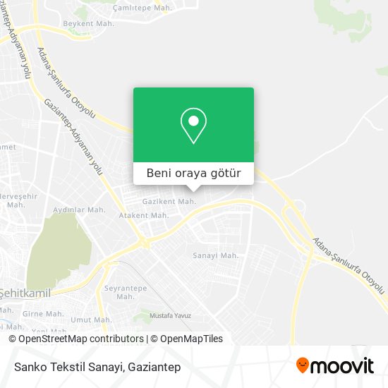 Sanko Tekstil Sanayi harita
