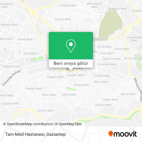 Tam-Med Hastanesi harita
