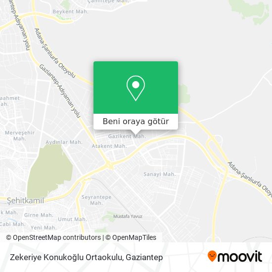 Zekeriye Konukoğlu Ortaokulu harita
