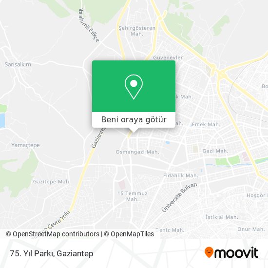 75. Yıl Parkı harita