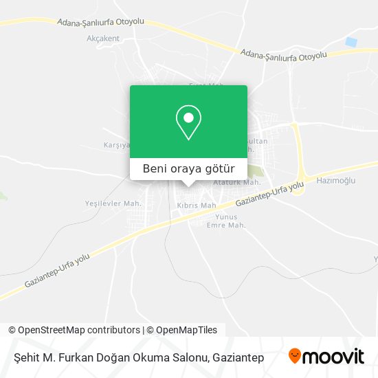 Şehit M. Furkan Doğan Okuma Salonu harita