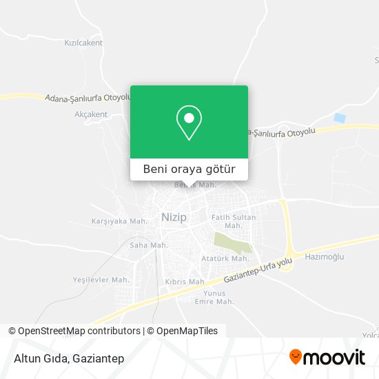 Altun Gıda harita