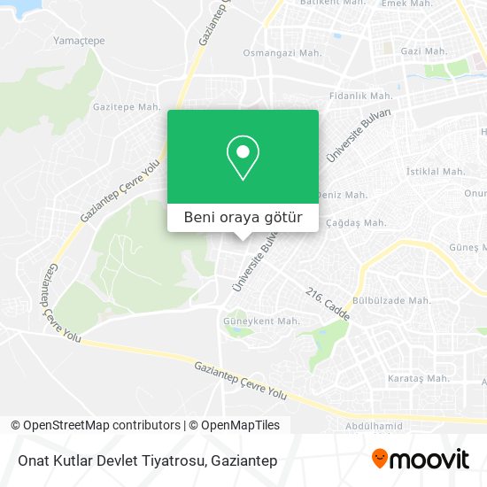 Onat Kutlar Devlet Tiyatrosu harita