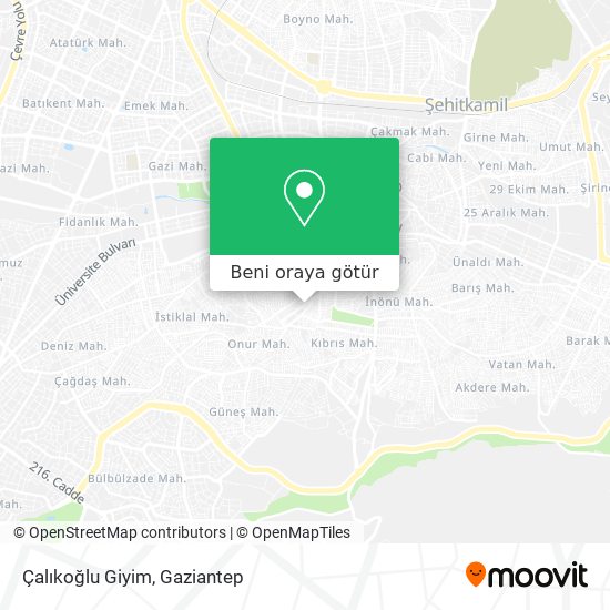 Çalıkoğlu Giyim harita