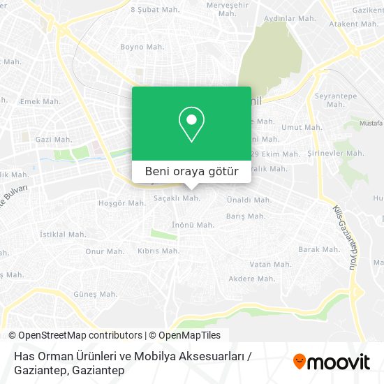 Has Orman Ürünleri ve Mobilya Aksesuarları / Gaziantep harita