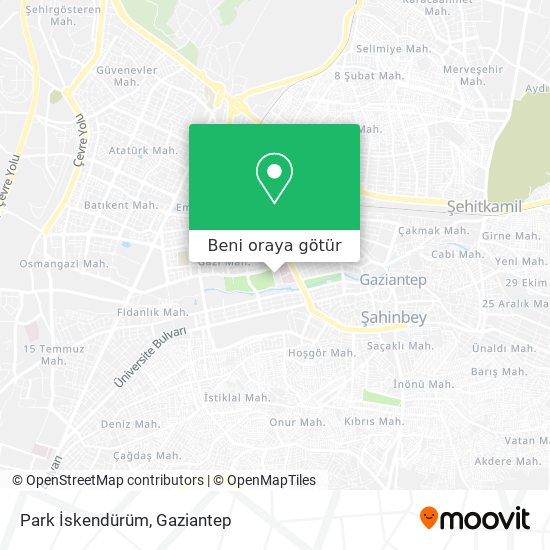 Park İskendürüm harita