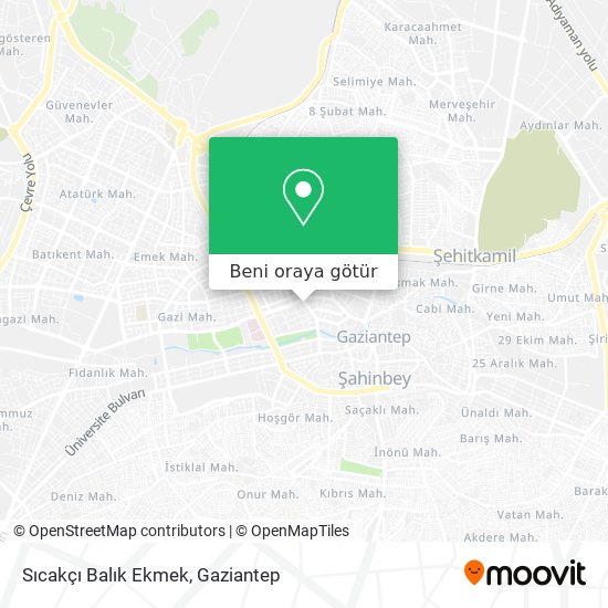 Sıcakçı Balık Ekmek harita