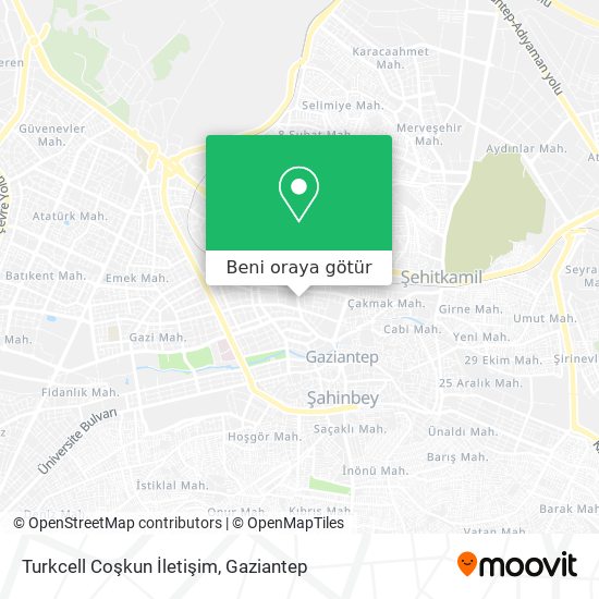 Turkcell Coşkun İletişim harita