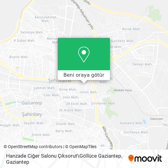 Hanzade Ciğer Salonu Çıksorut\Göllüce Gaziantep harita