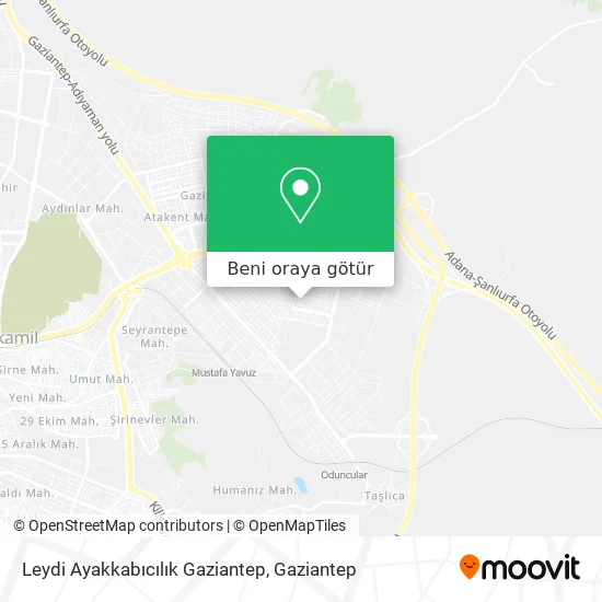 Leydi Ayakkabıcılık Gaziantep harita