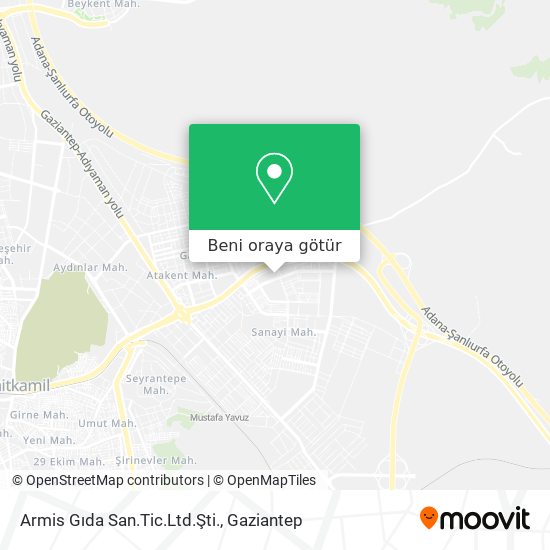 Armis Gıda San.Tic.Ltd.Şti. harita