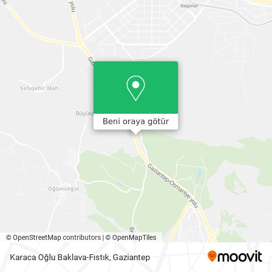 Karaca Oğlu Baklava-Fıstık harita