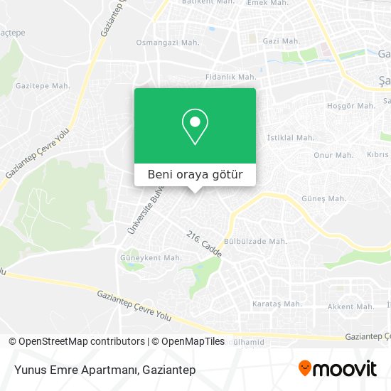 Yunus Emre Apartmanı harita