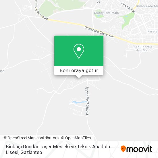 Binbaşı Dündar Taşer Mesleki ve Teknik Anadolu Lisesi harita