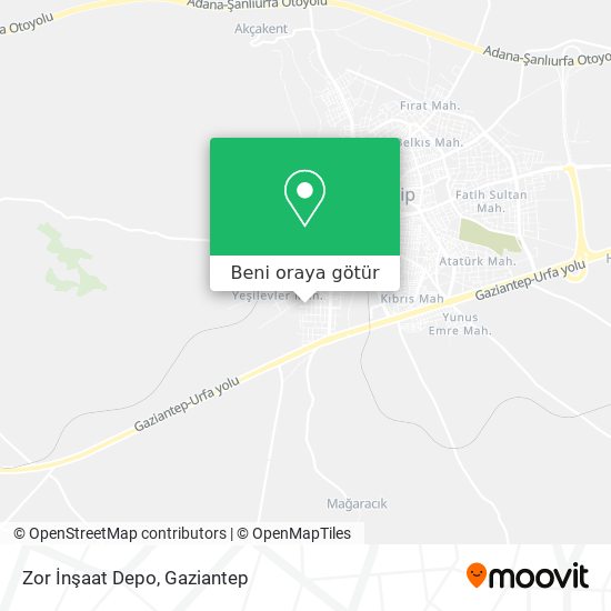 Zor İnşaat Depo harita