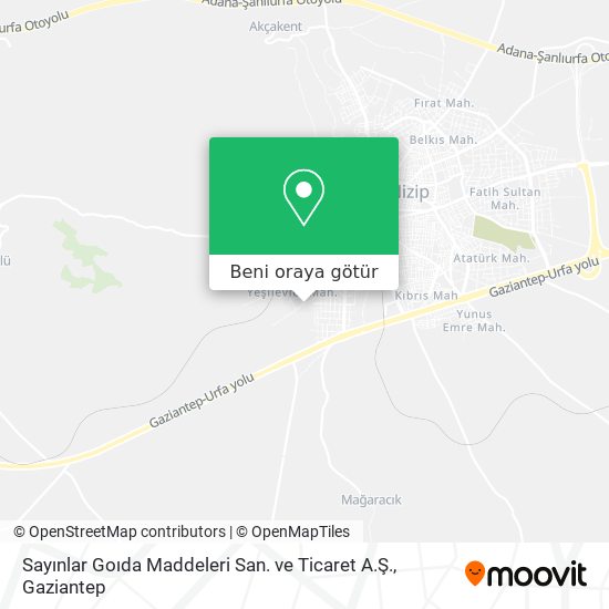 Sayınlar Goıda Maddeleri San. ve Ticaret A.Ş. harita