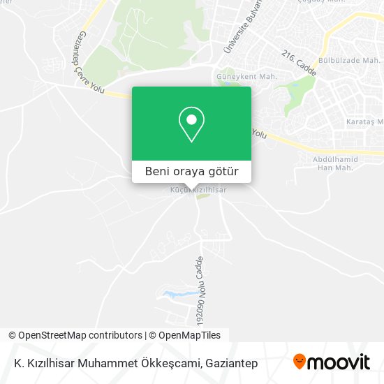 K. Kızılhisar Muhammet Ökkeşcami harita