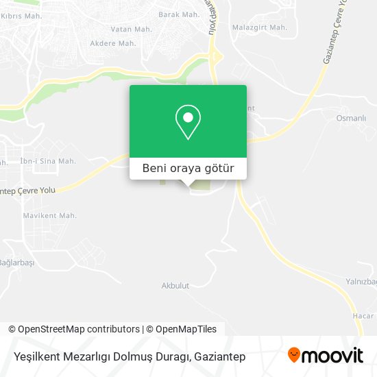 Yeşilkent Mezarlıgı Dolmuş Duragı harita