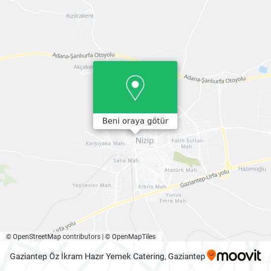 Gaziantep Öz İkram Hazır Yemek Catering harita