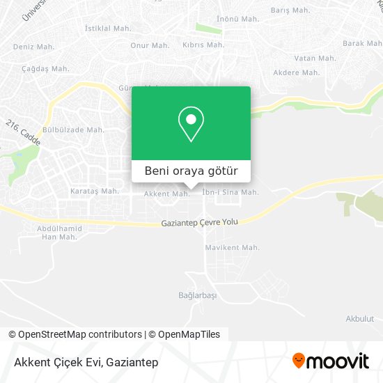 Akkent Çiçek Evi harita