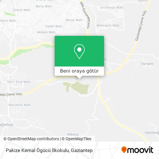 Pakize Kemal Ögücü İlkokulu harita