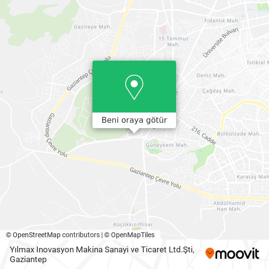 Yılmax Inovasyon Makina Sanayi ve Ticaret Ltd.Şti harita