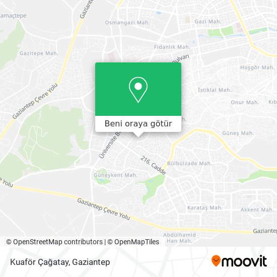 Kuaför Çağatay harita