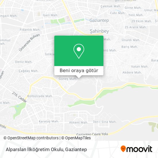 Alparslan İlköğretim Okulu harita