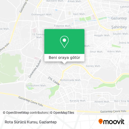 Rota Sürücü Kursu harita