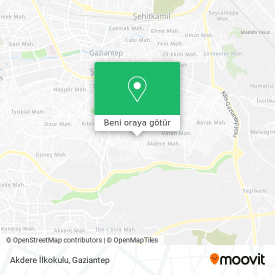 Akdere İlkokulu harita