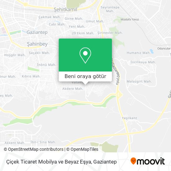 Çiçek Ticaret Mobilya ve Beyaz Eşya harita