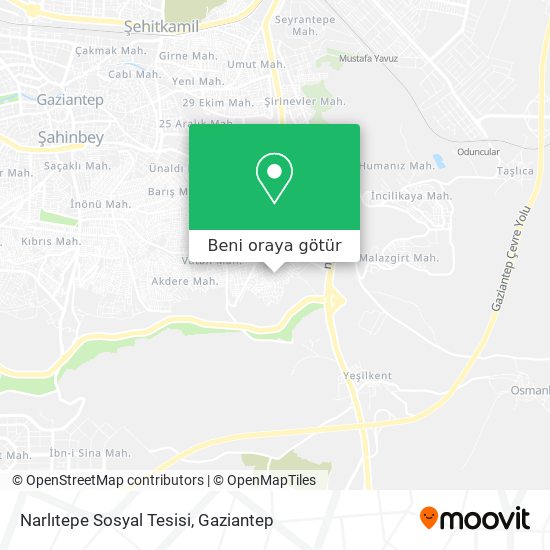 Narlıtepe Sosyal Tesisi harita