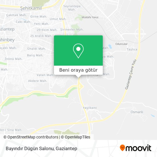 Bayındır Dügün Salonu harita
