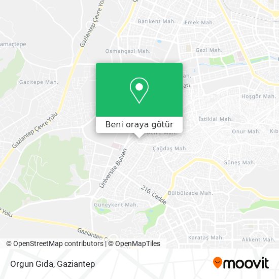 Orgun Gıda harita