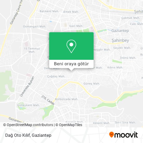 Dağ Oto Kılıf harita