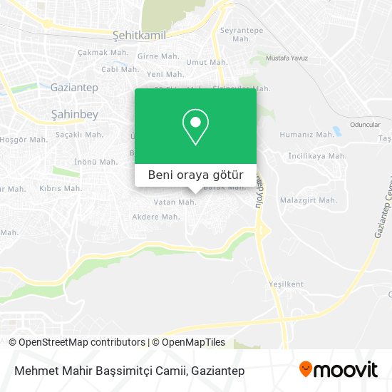 Mehmet Mahir Başsimitçi Camii harita