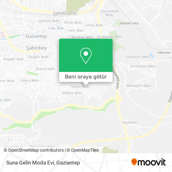 Suna Gelin Moda Evi harita