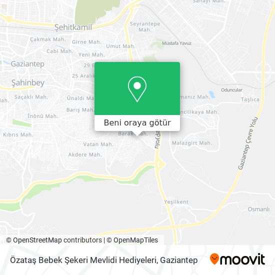 Özataş Bebek Şekeri Mevlidi Hediyeleri harita