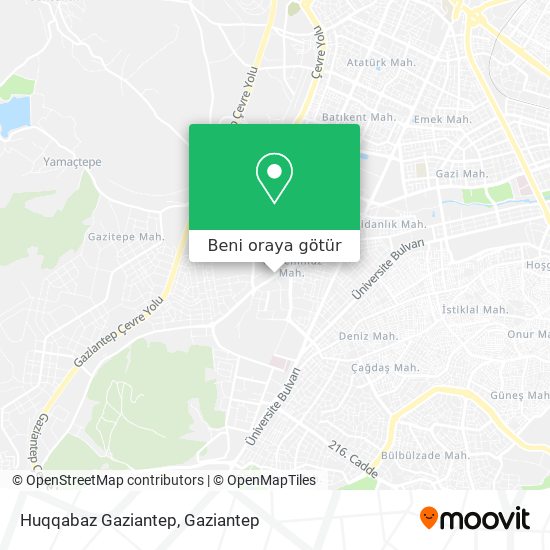 Huqqabaz Gaziantep harita